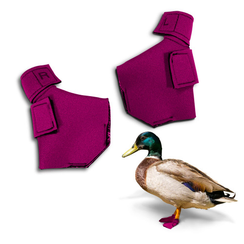 Duck Shoes for Injured Feet – Protective Neoprene Footwear for Ducks, Protective Shoes for Birds with Injured feet, Bumblefoot Relief - Large, 4.5” Max. Inside Width - Pink