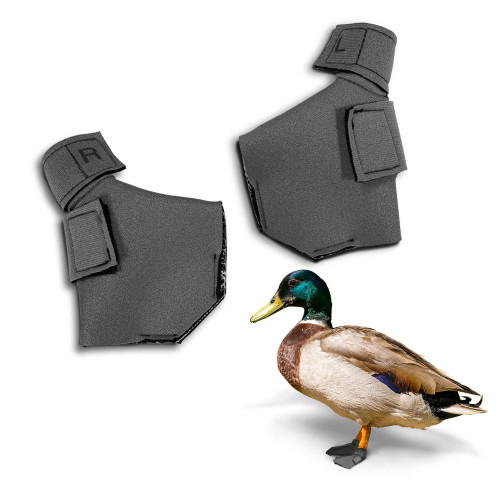 Duck Shoes for Injured Feet – Protective Neoprene Footwear for Ducks, Protective Shoes for Birds with Injured feet, Bumblefoot Relief - Large, 4.5” Max. Inside Width - Gray
