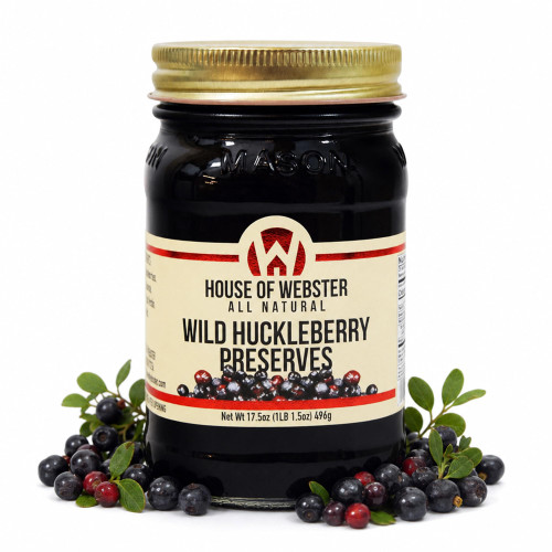 House of Webster Wild Huckleberry Preserves – Sweet & Tangy Preserve W901