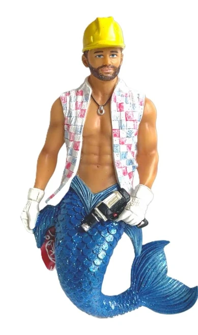 December Diamonds Power Tool Merman Ornament 55-55515, 7 Inch