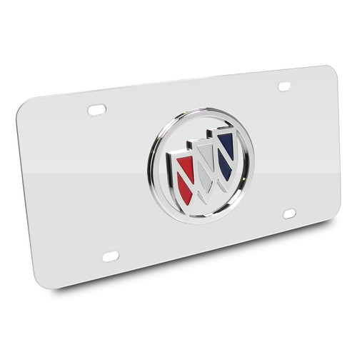 Au-Tomotive Gold Buick Tri-Color Fill Chrome Logo on Mirrored Plate