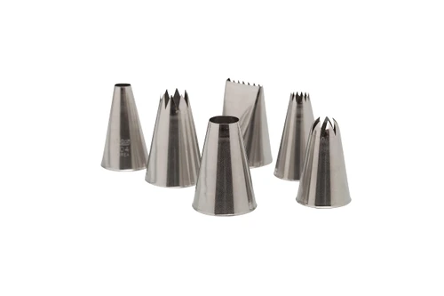 Ateco - 6 Piece Decorating Tube Set, Includes Stainless Steel Tips
