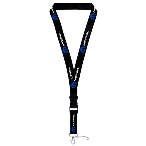 Au-TOMOTIVE GOLD Compatible with Mopar White/Blue Word Black Lanyard Neck Strap