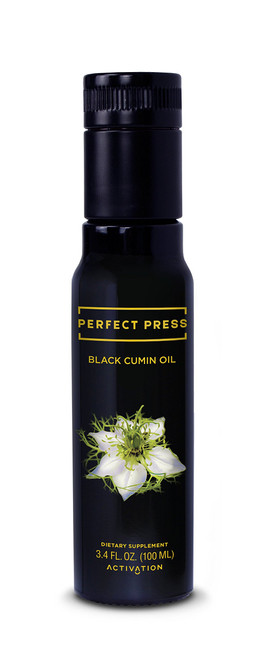 Activation Products, Perfect Press, Black Cumin Seed Oil, Vegan, Organic & Gluten Free, Pure Nigella Sativa. Digestive Support, Immune System Booster, Loaded with Vitamins b1 b2 b3 (100ml)