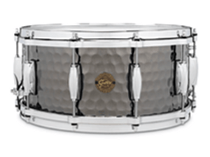 Gretsch Hammered Black Steel Snare Drum 6.5x14