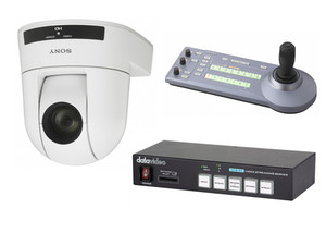  Sony SRG300H/W, RMIP10 Controller, Datavideo NVS-33 Encoder Single Camera Video Streaming Bundle