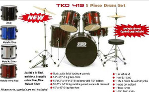 TKO 419 5-piece drum set (cymbals not included)
