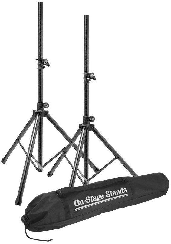On-Stage SSP7900  45-74.75" Aluminum Speaker Stand Pack with 2 Stands and Carry Bag
