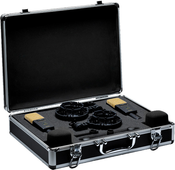 AKG C414 XLII Stereo Matched Stereo Pair of Multi-Pattern Condenser Microphones with Case and Accessories