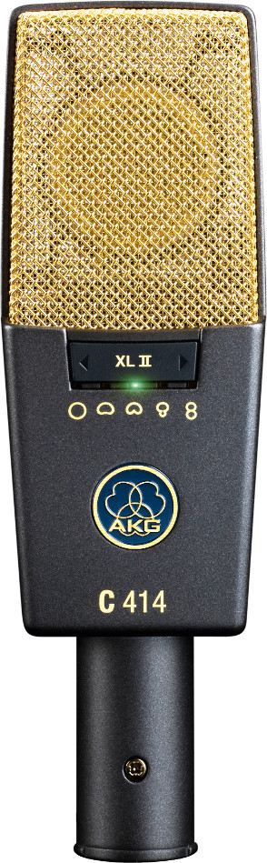 AKG C414 XLII Stereo Matched Stereo Pair of Multi-Pattern Condenser Microphones with Case and Accessories