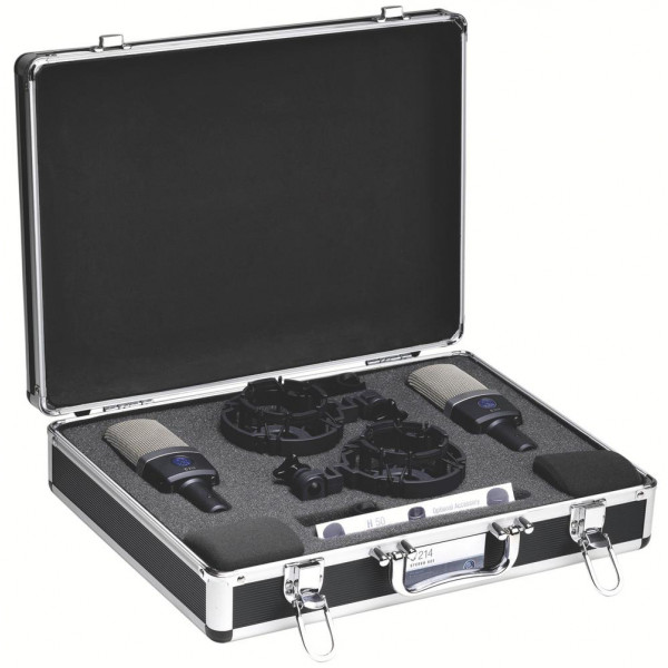 AKG C214 Stereo Set Studio / Stage Vocal and Instrument Mics (Matched Pair)