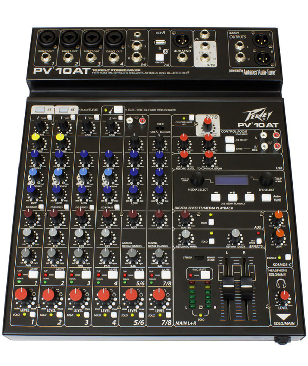 Peavey	PV10AT 10-Channel Mixer With Antares Auto-Tune