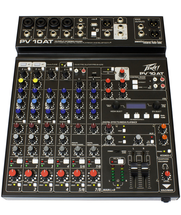 Peavey	PV10AT 10-Channel Mixer With Antares Auto-Tune