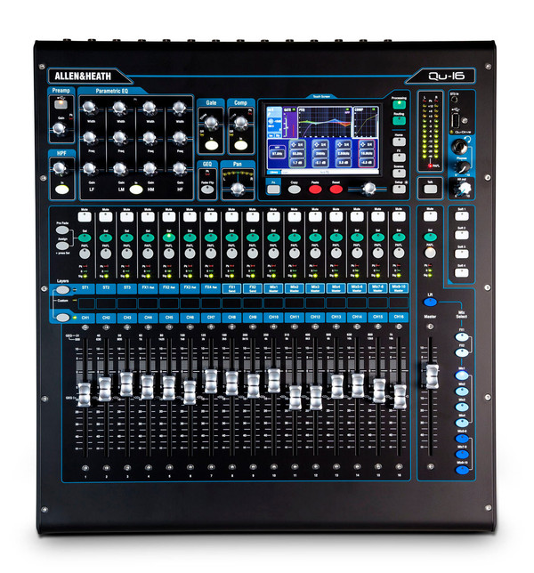 Allen & Heath Qu16C Qu Series Chrome Edition 22-in/12-out Rackmountable Digital Mixer