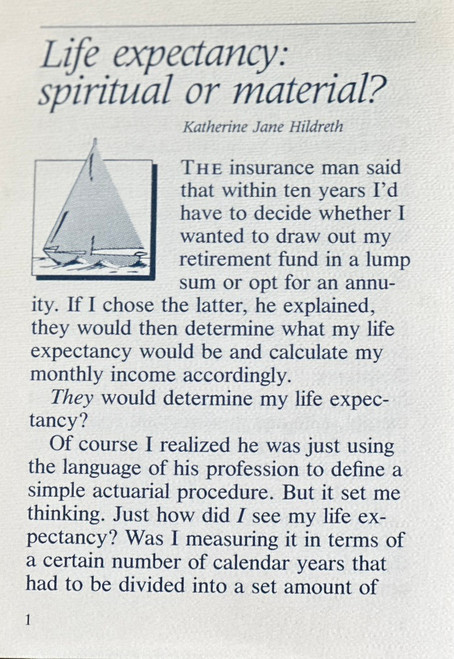 Life expectancy: spiritual or material?