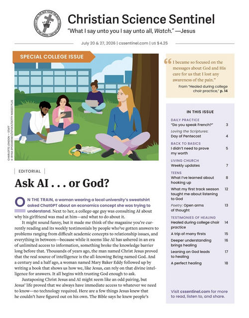 Christian Science Sentinel, July 20 & 27, 2026, Special College Issue