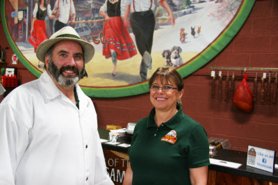 Mike and Lynnette Sloan Owners of the Hermann Wurst Haus