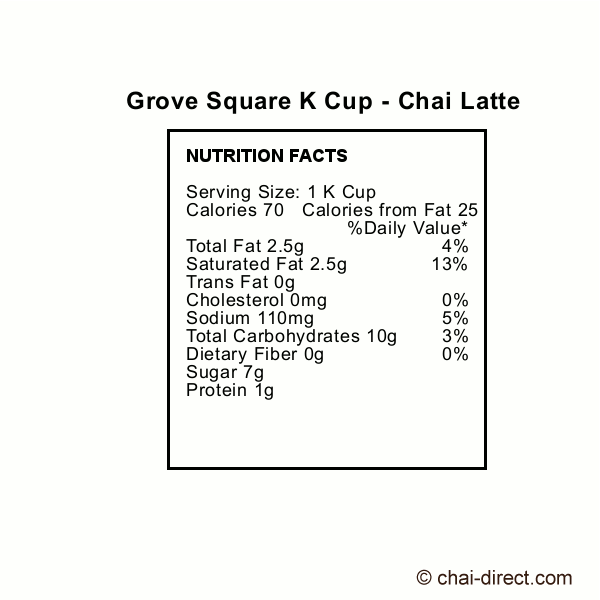 Grove Square Chai Latte K-cups