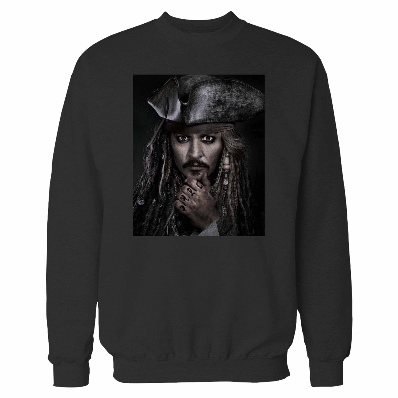 Captain Jack Sparrow Johnny Depp Pirates Of The Caribbean Crewneck