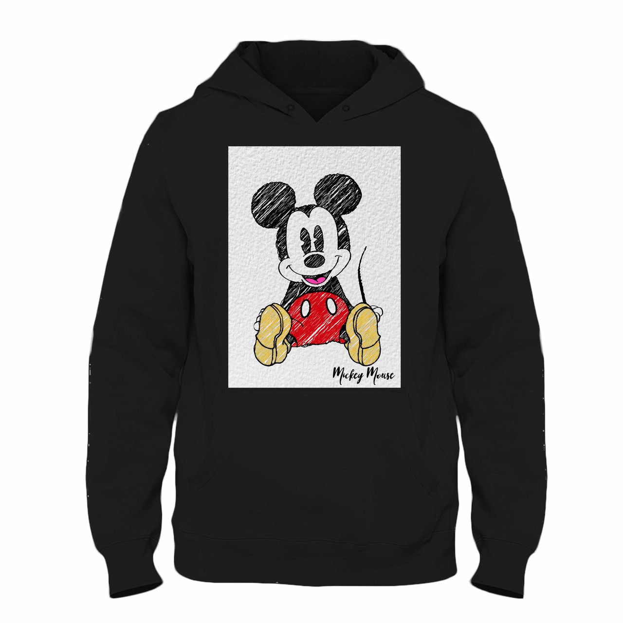 Mickey Mouse Drawing Art Hoodie