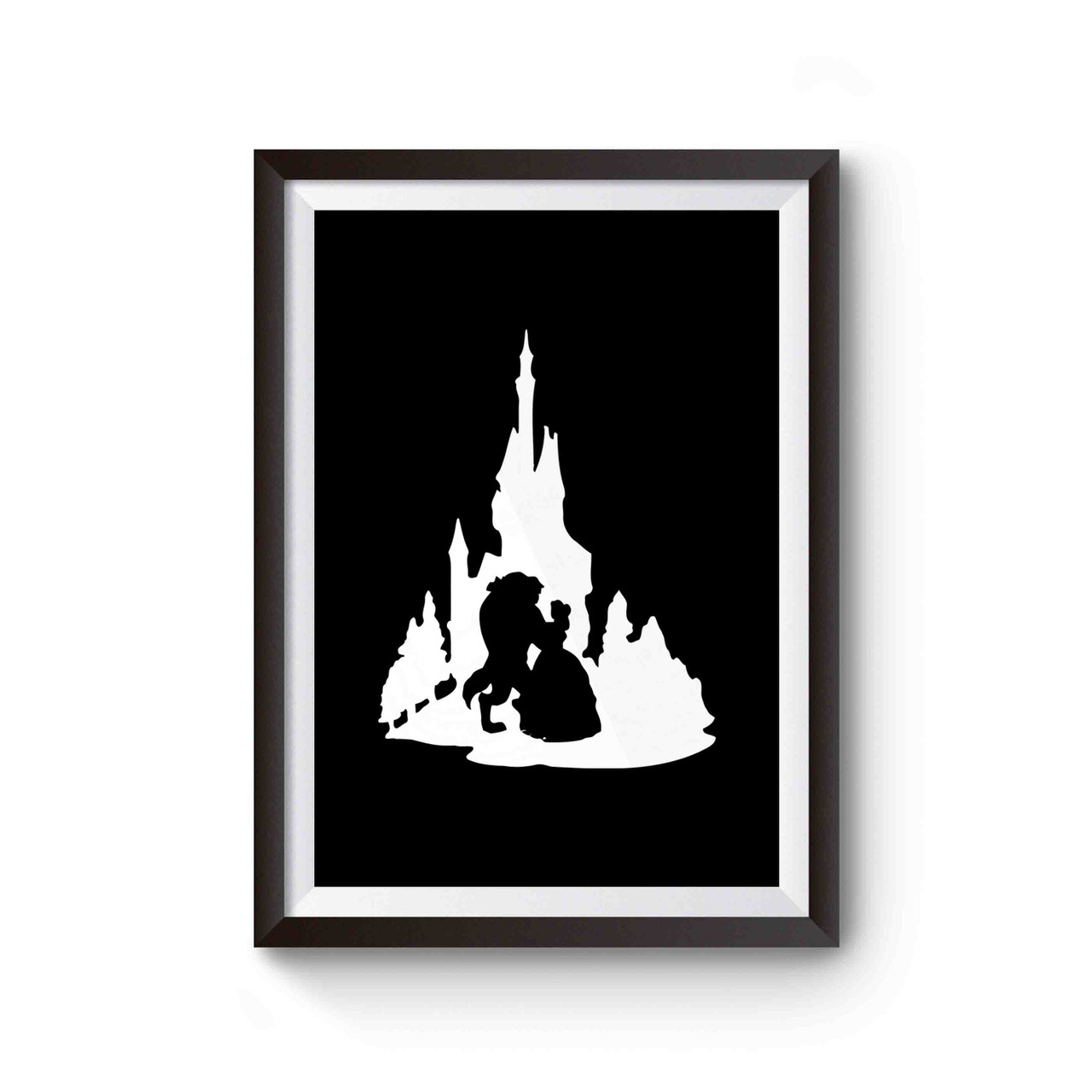 Beauty And The Beast Castle Silhouette Castle Disney Poster