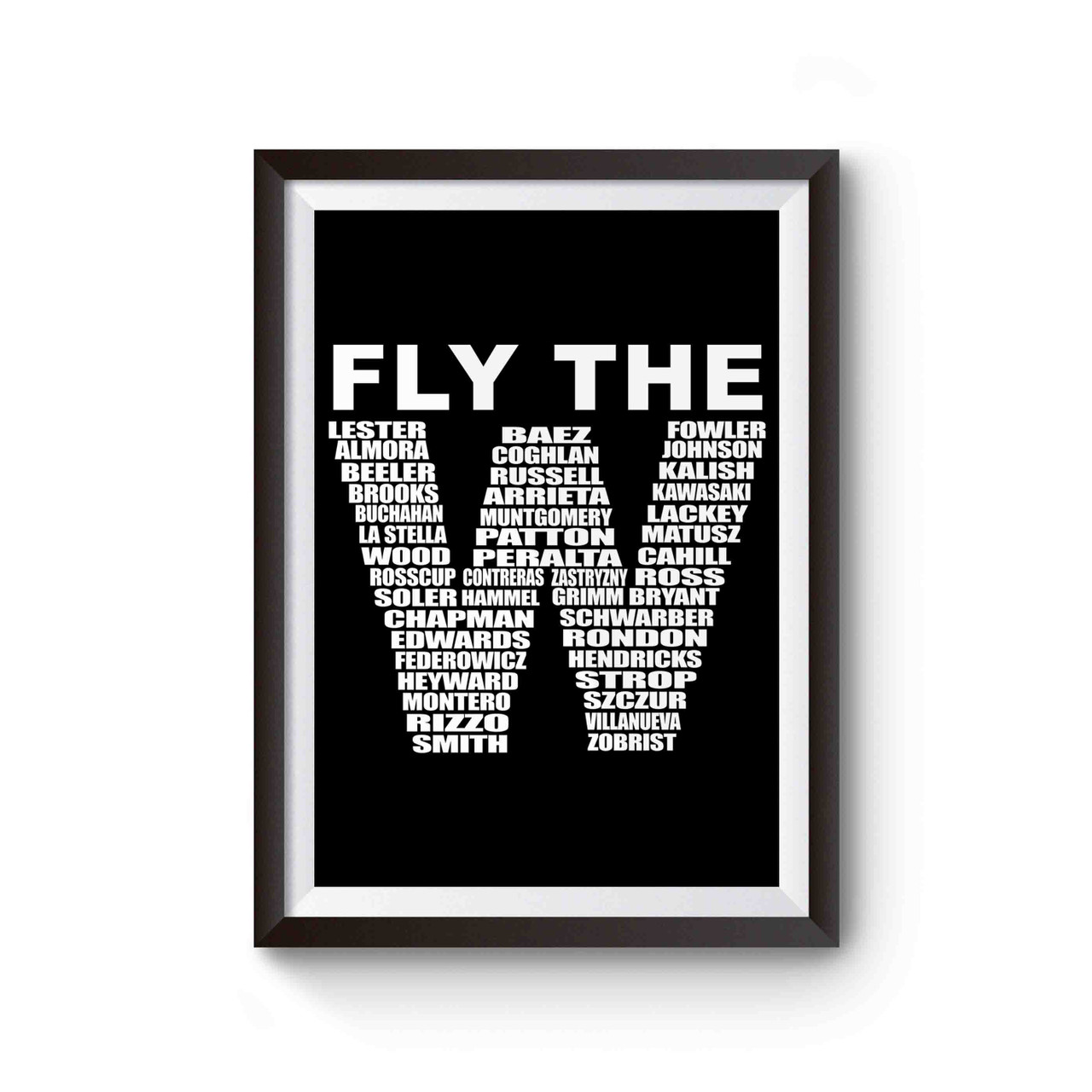 Chicago Cubs Fly The W Cubs Win Flag Poster