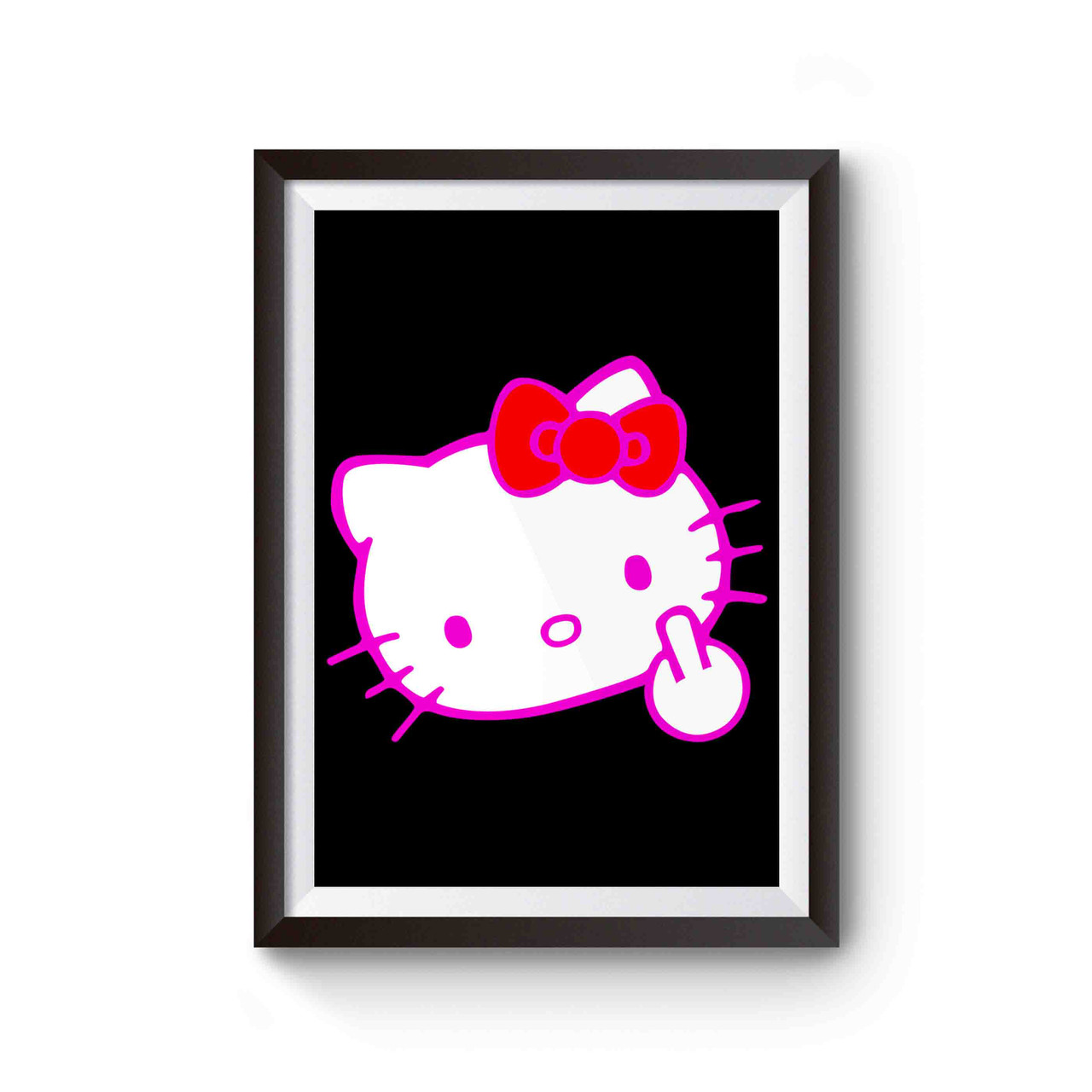 Hello Kitty Rude Middle Finger Cute Poster