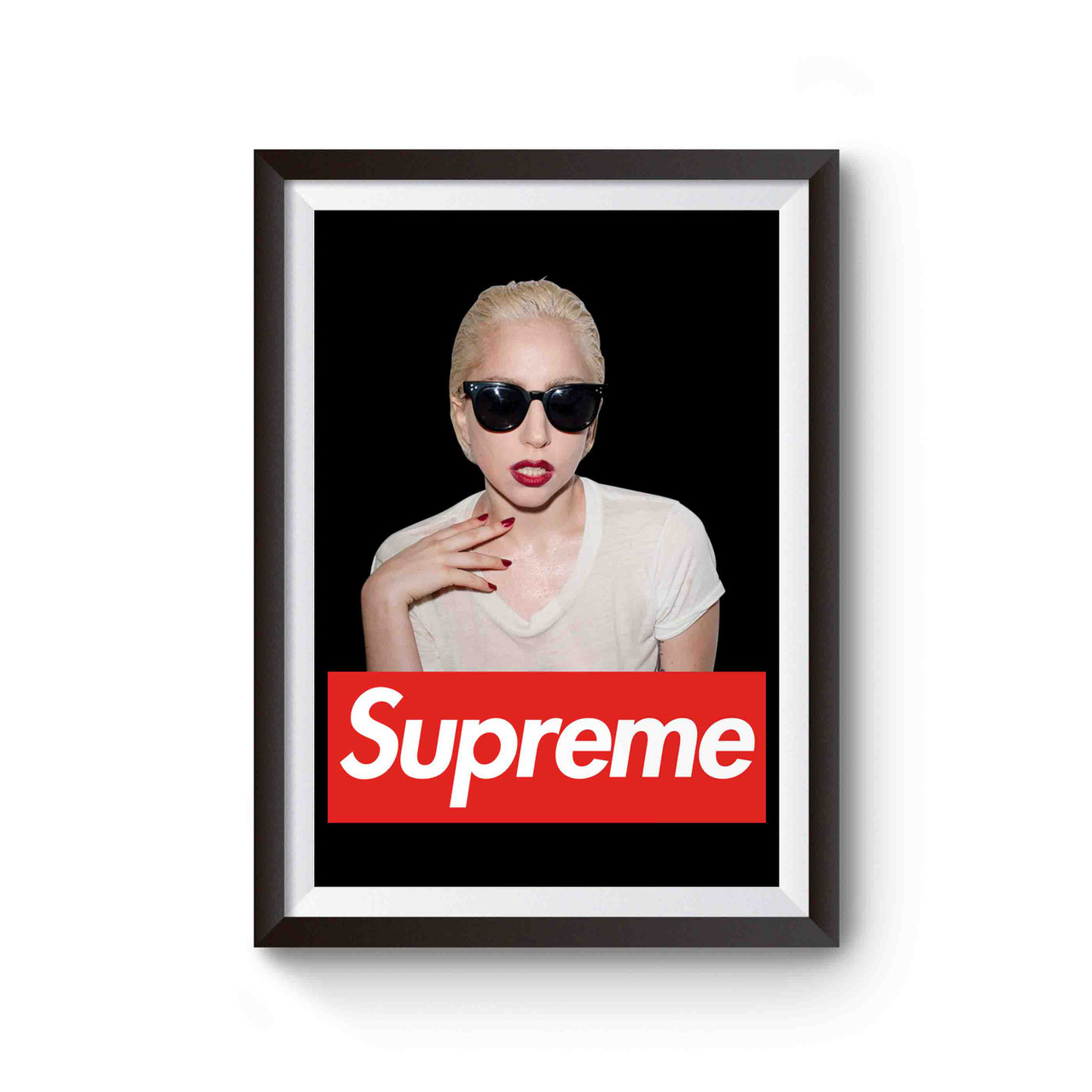 Lady Gaga Red Box Supreme Logo Poster