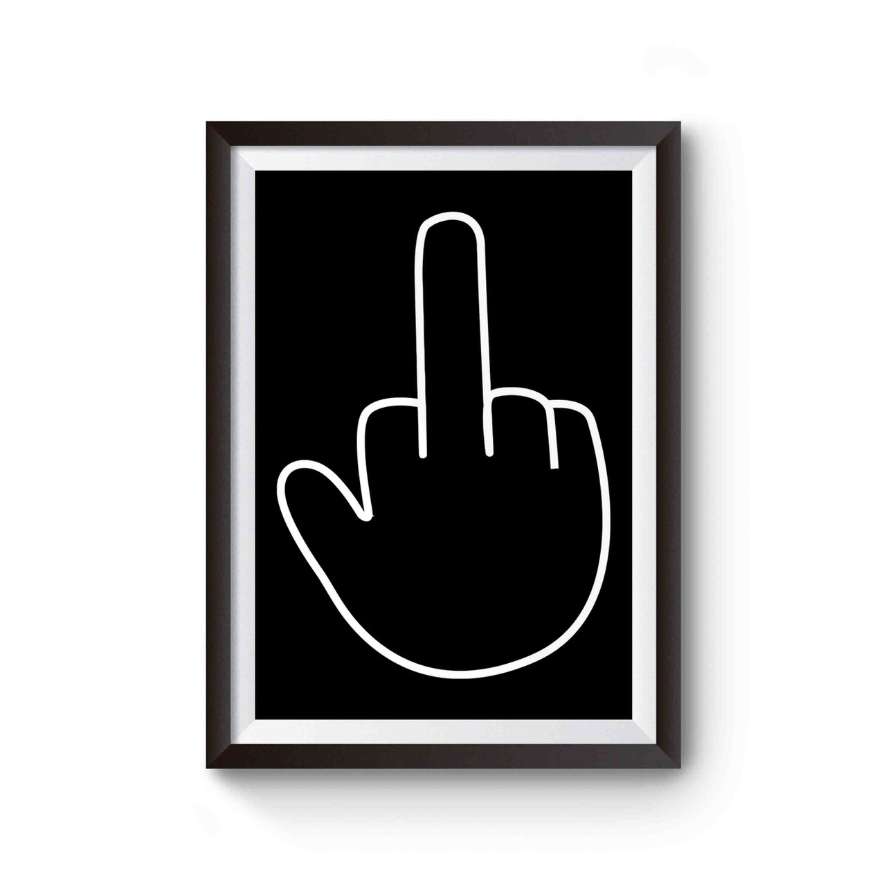 Middle Finger Funny Emoji Poster