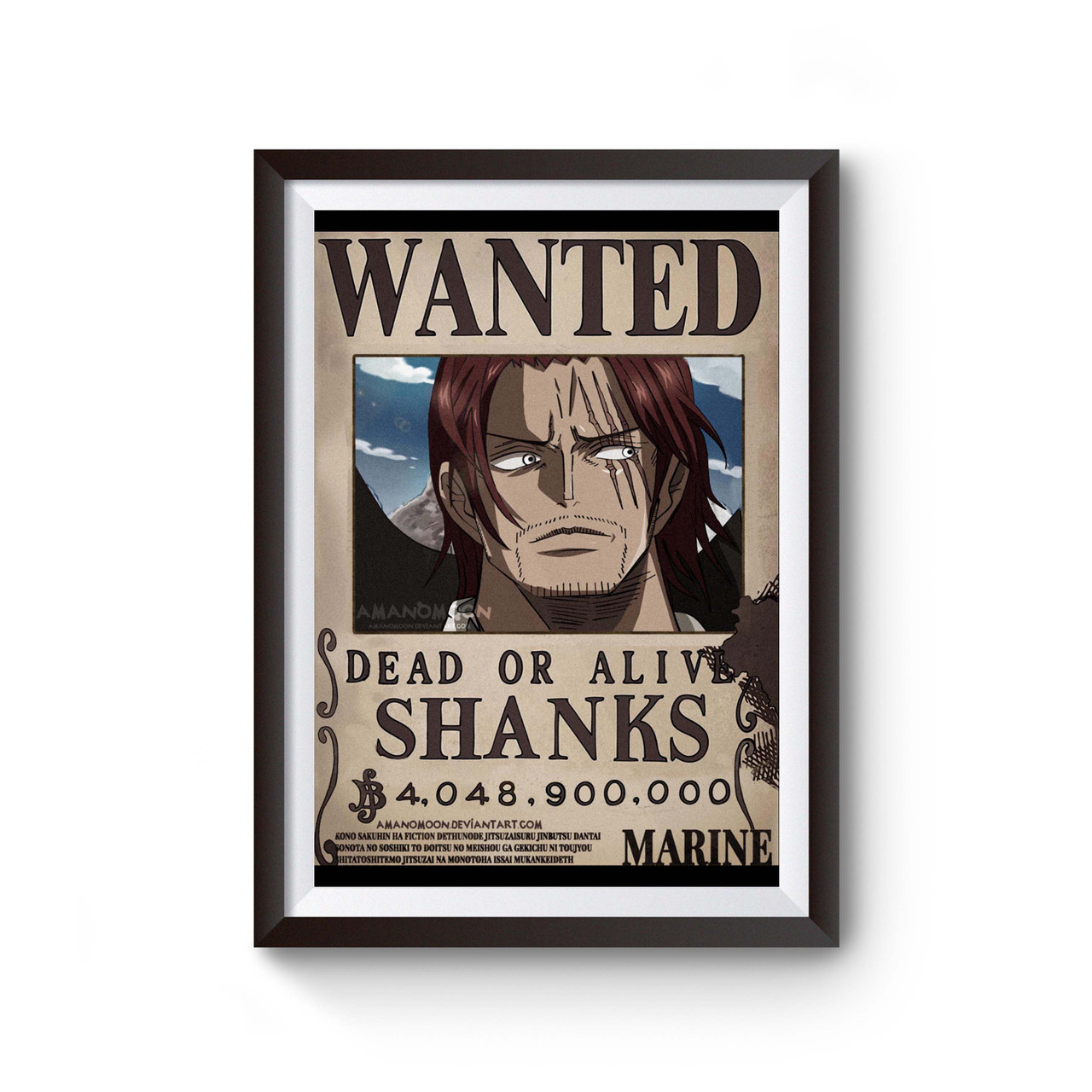 One Piece Chapter 957 Shanks Bounty Rocks Pirates Poster