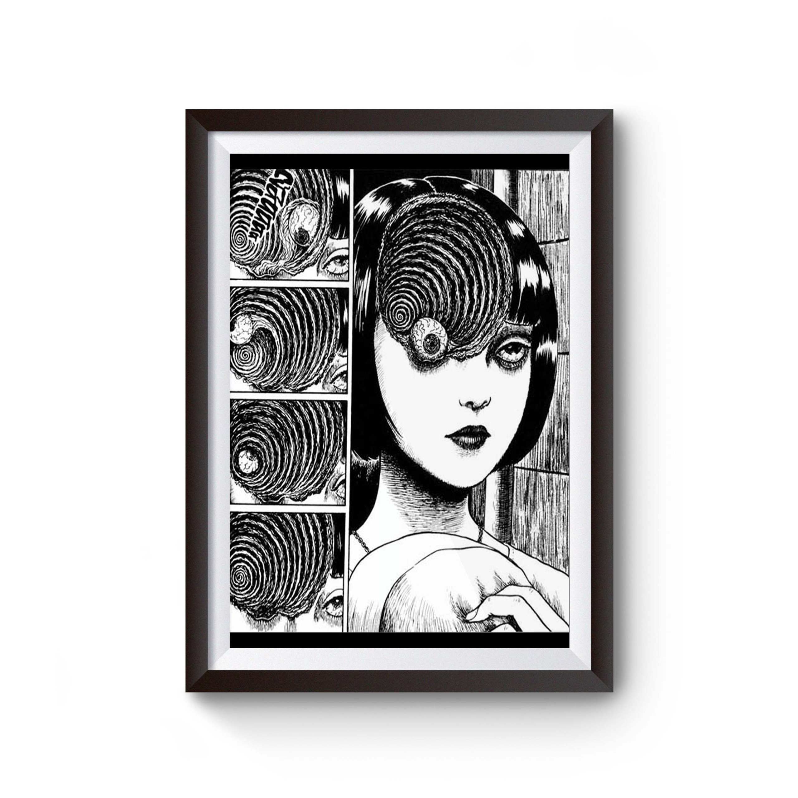 Uzumaki Junji Ito Black Poster