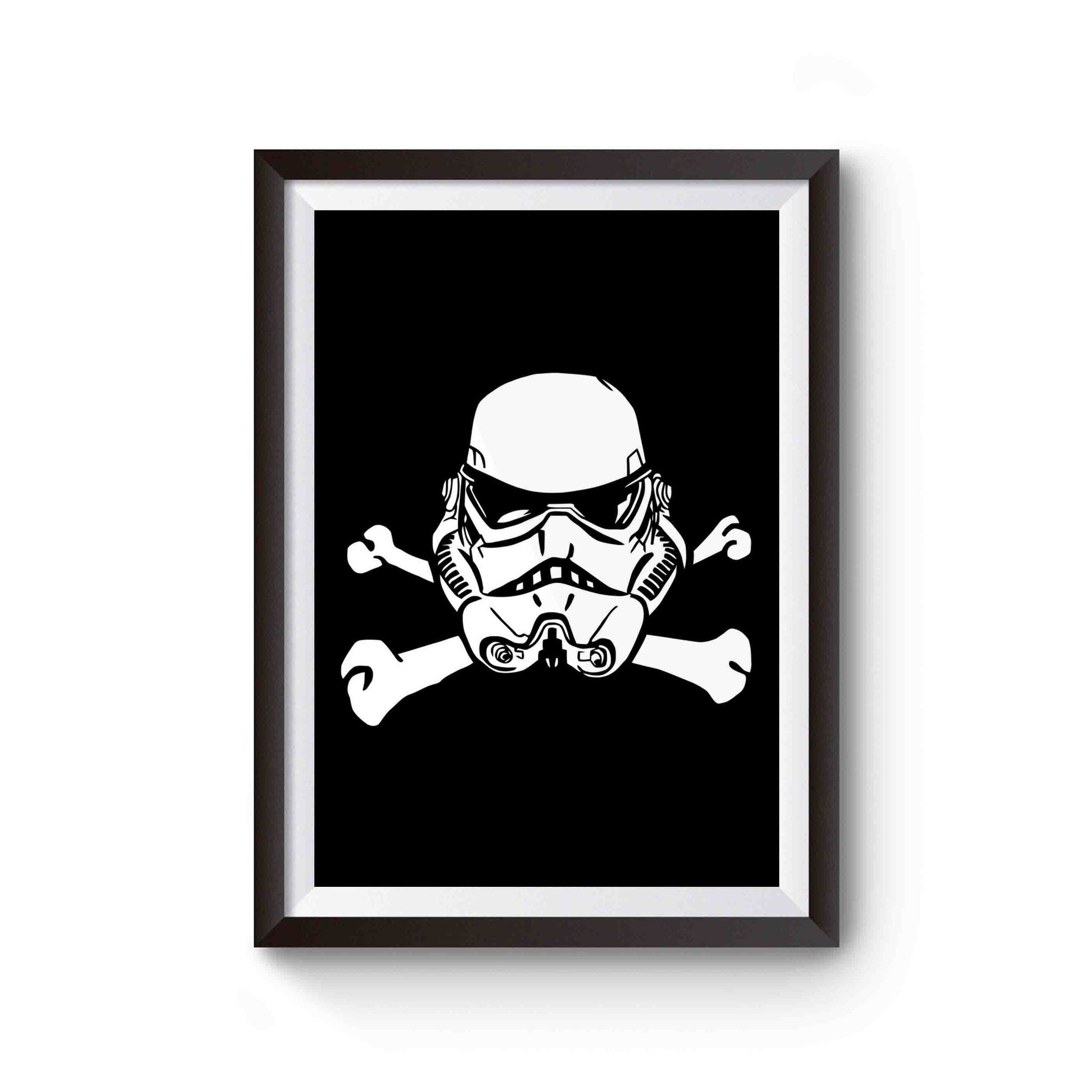 SKULL AND CROSSBONE Cartoon Illustration TREBLE TOILE murale ART Photo Print EUR 74,99 - FR