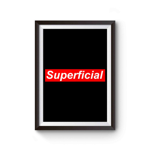Superficial Red Box Logo Poster