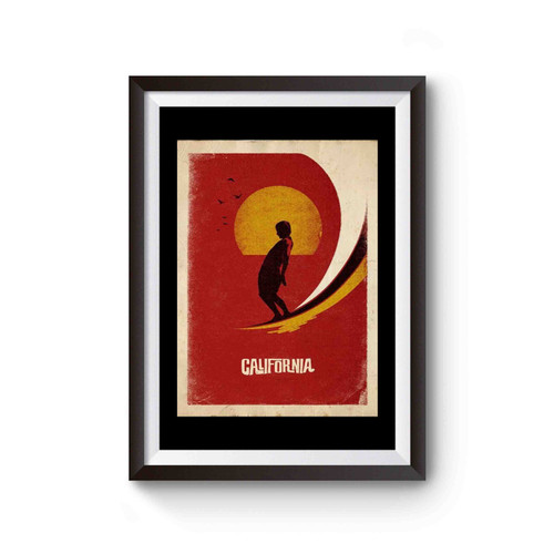 Surfing Hawaii California Poster