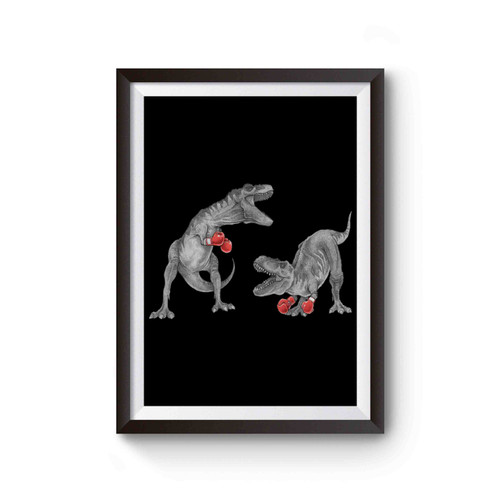 T Rex Dinosaurs Boxing Inspired Poster