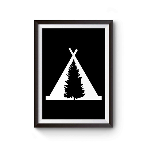 Teepee Tree Funny Nature Camping Adventure Hiking Poster