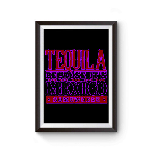 Tequila Because It's Mexico Somewhere Funny Poster
