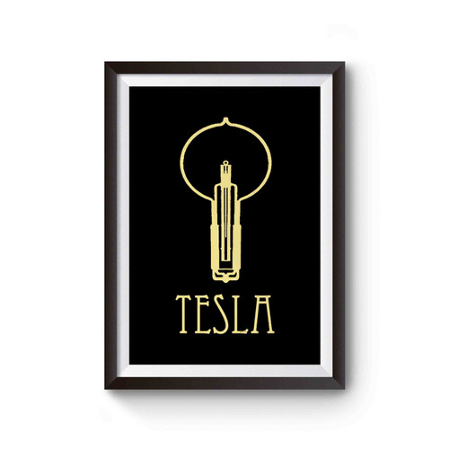 Tesla Logo Retro Poster