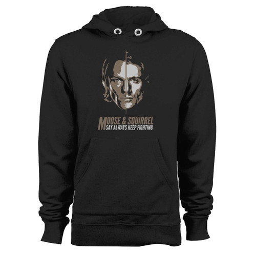 Was created with comfort in mind, this supernatural moose and squirrel always keep fighting hoodie lighter weight is perfect for any activity. Teams and groups love this hoodie for its affordable price and variety of colors.