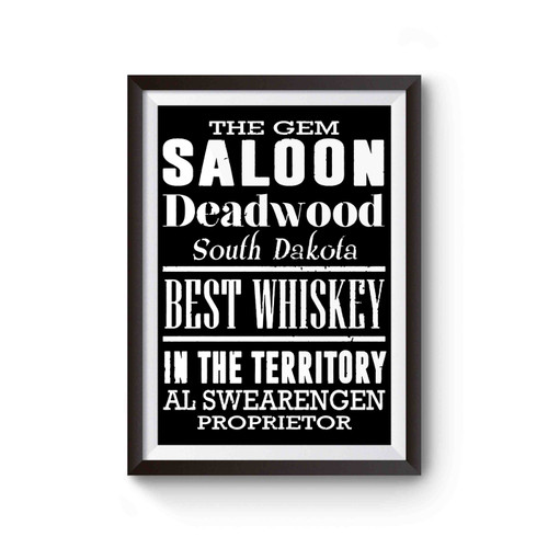The Gem Theatre Saloon Bar Al Swearengen Ian Mcshane Deadwood Movie Tv Show Poster