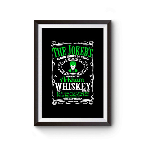 The Joker Arkham Whiskey Suicide Squad Antihero Superhero Poster