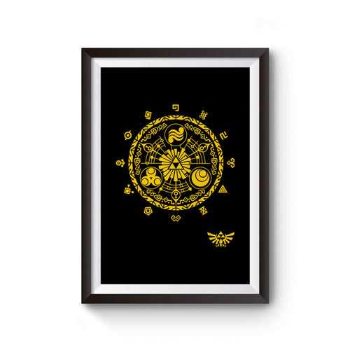 The Legend Of Zelda Gold Logo Nintendoi Poster