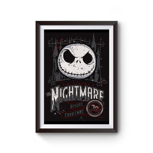 The Nightmare Before Christmas Art Wiskey Poster