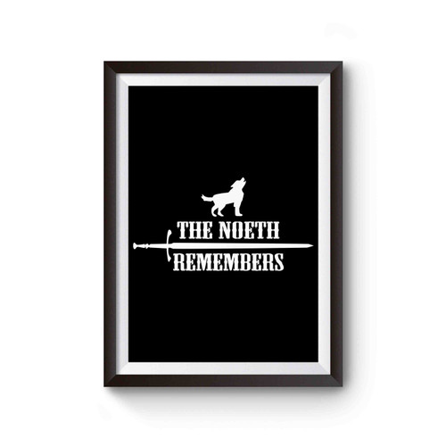 The North Remembers Game Of Thrones Wolf John Snow Poster