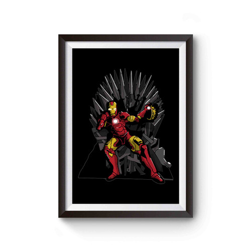 Tony Stark On The Iron Throne Game Of Thrones Poster