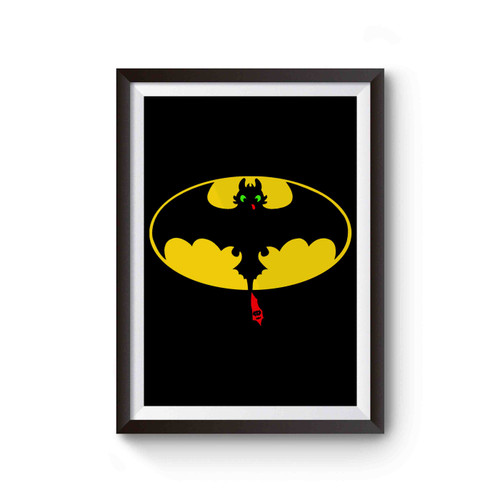 Toothless Batman How To Train Your Dragon 3 Poster