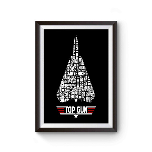 Top Gun Call Signs F-14 Poster