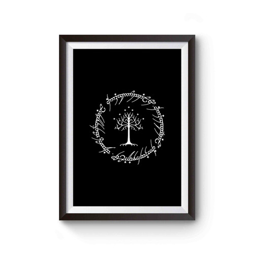 Tree Of Gondor One Ring To Rule Them All Lord Of The Rings Hobbit Elvish Poster