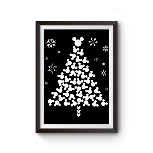 Tree Xmas Mickey Head Poster