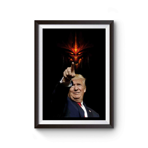 Trump With Devil Anti Donald Trump Fuck Donald Trump Poster